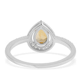Inel din Argint 925 ( 1.97 grame ) cu Citrin și Topaz Alb 0.91 Carate