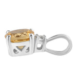 Pandantiv din Argint 925 ( 0.58 grame ) cu Citrin și Topaz Alb 0.79 Carate
