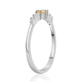 Inel din Argint 925 ( 1.64 grame ) cu Citrin și Topaz Alb 0.66 Carate