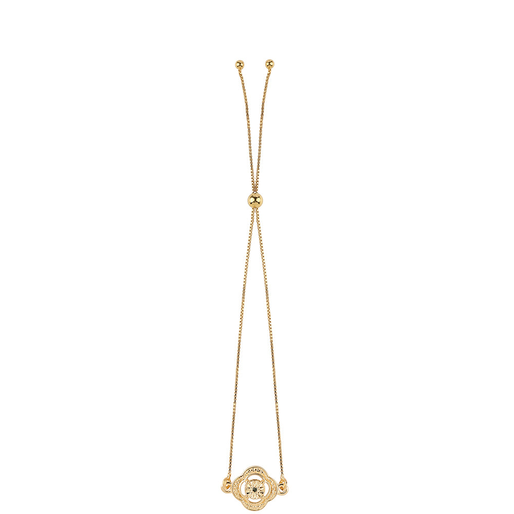Brățară din Argint 925 Placat cu Aur ( 2.57 grame ) cu Diamant Verde 0.01 Carate