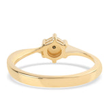 Inel din Argint 925 Placat cu Aur ( 2.32 grame ) cu Diamant Verde 0.01 Carate