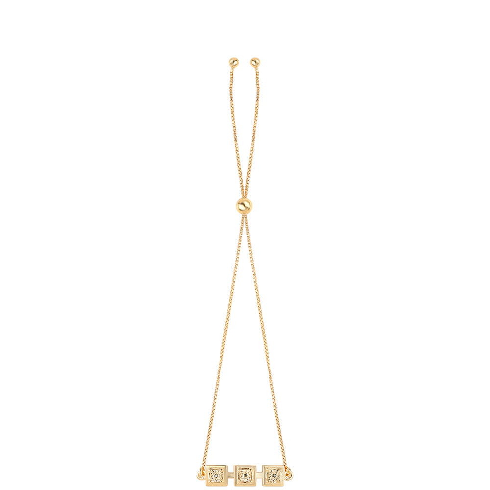 Brățară din Argint 925 Placat cu Aur ( 3.53 grame ) cu Diamant Verde 0.02 Carate
