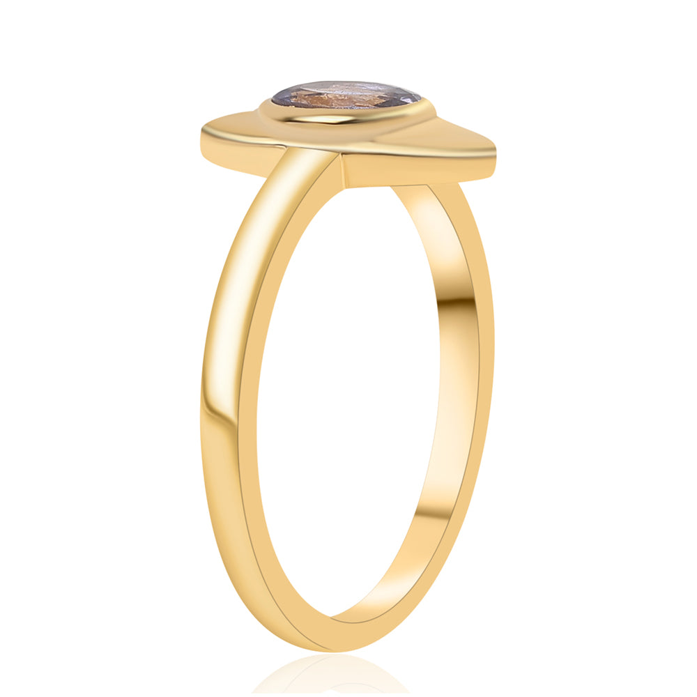 Inel din Argint 925 Placat cu Aur ( 2.37 grame ) cu Iolit 0.43 Carate