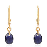 Cercei din Argint 925 Placat cu Aur ( 0.83 grame ) cu Iolit 2.8 Carate