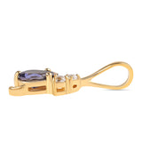 Pandantiv din Argint 925 Placat cu Aur ( 0.85 grame ) cu Iolit și Topaz Alb 0.81 Carate