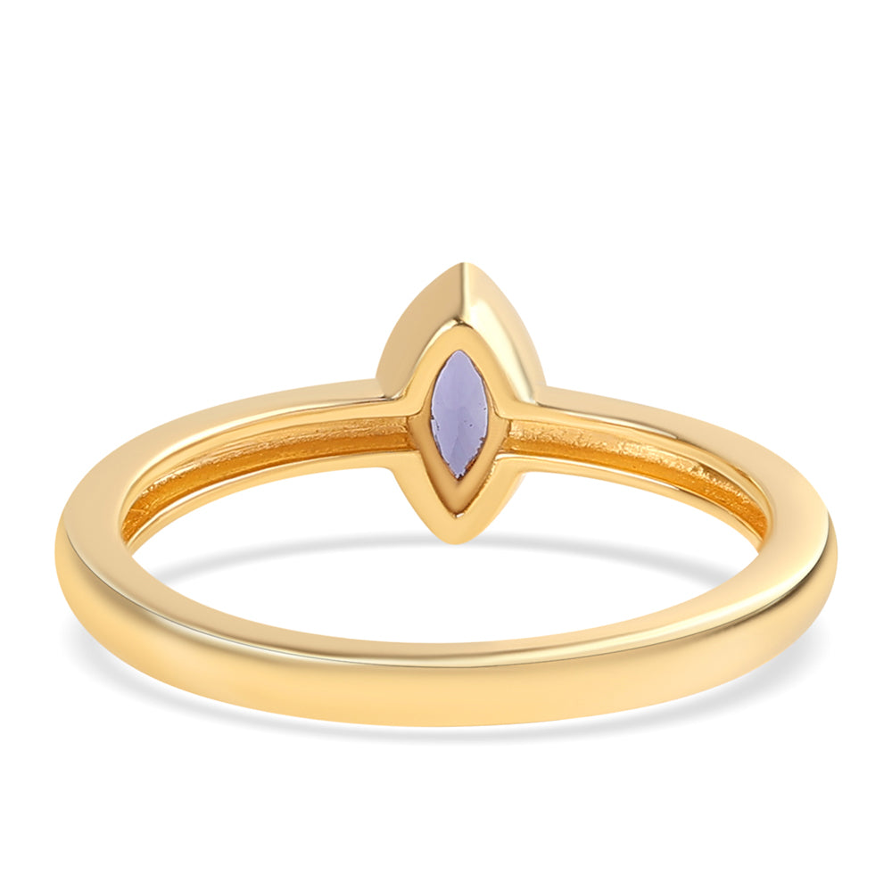 Inel din Argint 925 Placat cu Aur ( 1.91 grame ) cu Iolit 0.2 Carate