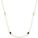 Colier din Argint 925 Placat cu Aur ( 4.08 grame ) cu Iolit 1.6 Carate