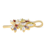 Pandantiv din Argint 925 Placat cu Aur ( 2.4 grame ) cu Peridot și Granat Roșu 1.77 Carate