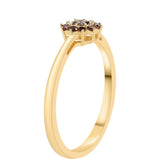 Inel din Argint 925 Placat cu Aur ( 1.88 grame ) cu Diamant Roșu 0.15 Carate