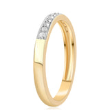 Inel din Argint 925 Placat cu Aur ( 2.04 grame ) cu Diamant Roșu și Topaz Alb 0.13 Carate