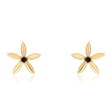 Cercei din Argint 925 Placat cu Aur ( 0.87 grame ) cu Diamant Roșu 0.03 Carate