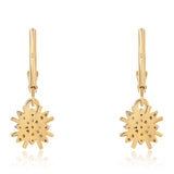 Cercei din Argint 925 Placat cu Aur ( 2.13 grame ) cu Diamant Roșu și Diamant Alb 0.19 Carate