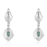 Cercei din Argint 925 ( 3.91 grame ) cu Grandidierit și Topaz Alb 1.33 Carate