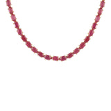 Colier din Argint 925 Placat cu Aur ( 8.33 grame ) cu Rubin Mozambic 15.68 Carate