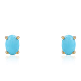 Cercei din Argint 925 Placat cu Aur ( 0.8 grame ) cu Turcoaz ”Frumoasa Adormită” 1.08 Carate