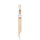 Pandantiv din Argint 925 Placat cu Aur ( 2.55 grame ) cu Perlă de Apă Dulce Albă și Topaz Alb 7.47 Carate