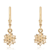 Cercei din Argint 925 Placat cu Aur ( 1.87 grame ) cu Diamant Albastru 0.21 Carate