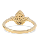 Inel din Argint 925 Placat cu Aur ( 1.78 grame ) cu Diamant Albastru 0.2 Carate