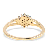 Inel din Argint 925 Placat cu Aur ( 1.68 grame ) cu Diamant Albastru 0.21 Carate