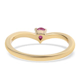Set din Argint 925 Placat cu Aur ( 3.08 grame ) cu Rubin Mozambic și Diamant Albastru 0.26 Carate ( Inel )