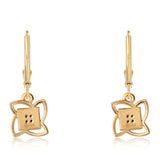 Cercei din Argint 925 Placat cu Aur ( 2.45 grame ) cu Diamant Albastru 0.04 Carate