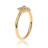 Inel din Argint 925 Placat cu Aur ( 2.22 grame ) cu Diamant Albastru 0.04 Carate