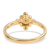 Inel din Argint 925 Placat cu Aur ( 2.22 grame ) cu Diamant Albastru 0.04 Carate