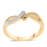 Inel din Argint 925 Placat cu Aur ( 2.46 grame ) cu Diamant Albastru și Topaz Alb 0.01 Carate