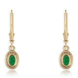 Cercei din Argint 925 Placat cu Aur ( 2 grame ) cu Opal Verde Etiopian Lega Dembi și Topaz Alb 1.26 Carate