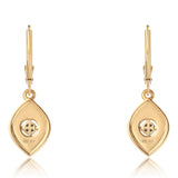 Cercei din Argint 925 Placat cu Aur ( 2.96 grame ) cu Diamant Albastru 0.04 Carate