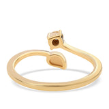 Inel din Argint 925 Placat cu Aur ( 1.83 grame ) cu Diamant Albastru 0.01 Carate