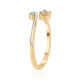 Inel din Argint 925 Placat cu Aur ( 1.83 grame ) cu Diamant Albastru 0.01 Carate