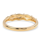 Inel din Argint 925 Placat cu Aur ( 2.28 grame ) cu Diamant Albastru și Diamant Alb 0.04 Carate