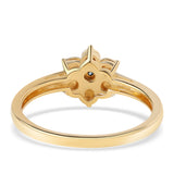 Inel din Argint 925 Placat cu Aur ( 2.54 grame ) cu Diamant Albastru