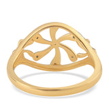 Inel din Argint 925 Placat cu Aur ( 2.6 grame ) cu Diamant Albastru 0.03 Carate