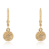 Cercei din Argint 925 Placat cu Aur ( 2.18 grame ) cu Diamant Albastru 0.32 Carate