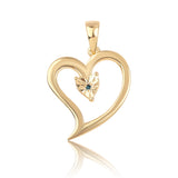 Pandantiv din Argint 925 Placat cu Aur ( 2.06 grame ) cu Diamant Albastru 0.01 Carate