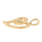 Pandantiv din Argint 925 Placat cu Aur ( 2.06 grame ) cu Diamant Albastru 0.01 Carate