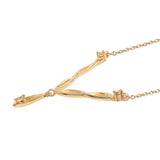 Colier din Argint 925 Placat cu Aur ( 4.06 grame ) cu Diamant Albastru și Diamant Alb 0.02 Carate