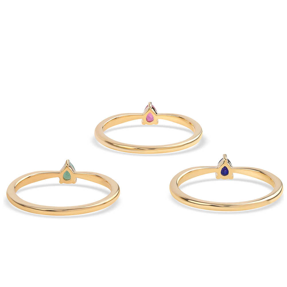 Set din Argint 925 Placat cu Aur ( 4.8 grame ) cu Rubin Thailandez și Smarald Brazilian 0.52 Carate ( Inel )