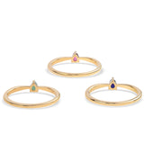 Set din Argint 925 Placat cu Aur ( 4.8 grame ) cu Rubin Thailandez și Smarald Brazilian 0.52 Carate ( Inel )