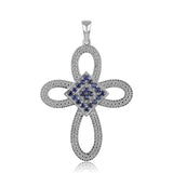 Pandantiv din Argint 925 ( 3.22 grame ) cu Safir Albastru Australian 0.3 Carate