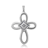 Pandantiv din Argint 925 ( 3.22 grame ) cu Safir Albastru Australian 0.3 Carate