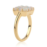 Inel din Argint 925 Placat cu Aur ( 3.26 grame ) cu Opal Etiopian Lega Dembi 1.17 Carate