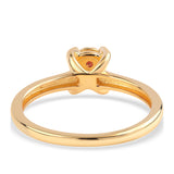 Set din Argint 925 Placat cu Aur ( 1.3 grame ) cu Diamant Roșu 0.02 Carate ( Cercei+Inel+Pandantiv )