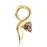 Pandantiv din Argint 925 Placat cu Aur ( 0.28 grame ) cu Diamant Roșu 0.05 Carate