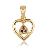 Pandantiv din Argint 925 Placat cu Aur ( 1.13 grame ) cu Diamant Roșu 0.05 Carate