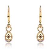 Cercei din Argint 925 Placat cu Aur ( 2.4 grame ) cu Diamant Roșu 0.02 Carate