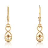 Cercei din Argint 925 Placat cu Aur ( 2.4 grame ) cu Diamant Roșu 0.02 Carate
