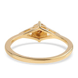 Inel din Argint 925 Placat cu Aur ( 1.59 grame ) cu Diamant Roșu 0.01 Carate